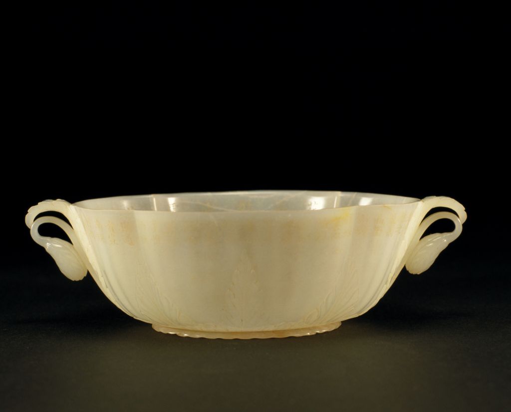 痕都斯坦白玉花瓣式洗